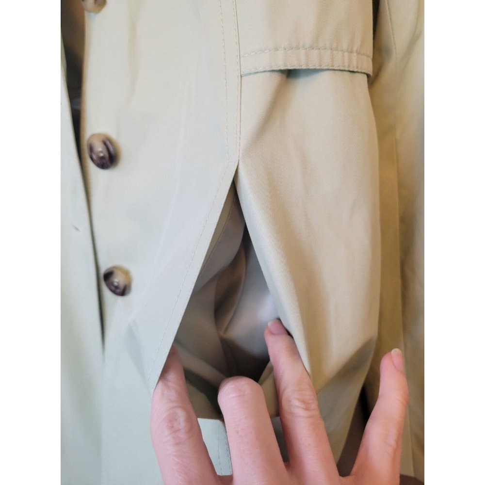 Michael Kors Trench Coat Womens Size L Mint Green GUC! - Picture 16 of 16